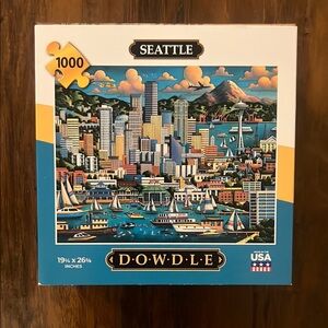 Dowdle Seattle 1000 Piece Jigsaw Puzzle with Collectors Box & Poster